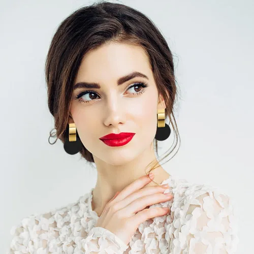 Vista 2 de 12 Pairs Tassel Earrings for Women Girls Acrylic Rattan Earrings Statement Geometric Bohemian Hoop Woven Earrings Set Lightweight Handmade Straw