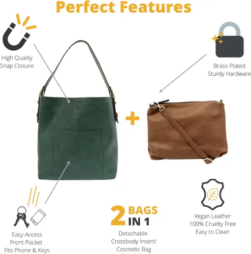 Vista 2 de Joy Susan Piel sintética para mujer bolso Hobo 2 en 1