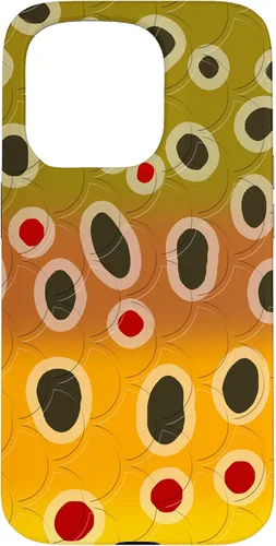 Vista 14 de Marrón trucha patrón pescado arte trucha pesca mosca pesca regalo caso para iPhone 17