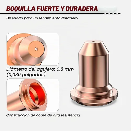 Vista 5 de Bestarc Blow Back Plasma Cutter Antorcha Consumibles, 23pcs Kit de antorcha