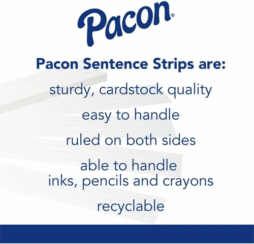 Vista 2 de Pacon® Peacock® - Tiras de frases superbrillantes, colores surtidos, paquete de 100