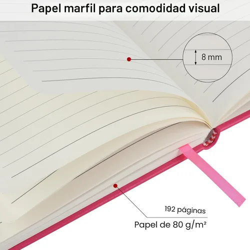 Vista 4 de ZCZN Paquete de 8 cuadernos de diario de tapa dura, 5.5"x8.3", tapa dura, 8 colores, diarios rayados A5 para tomar notas, escritura, diario
