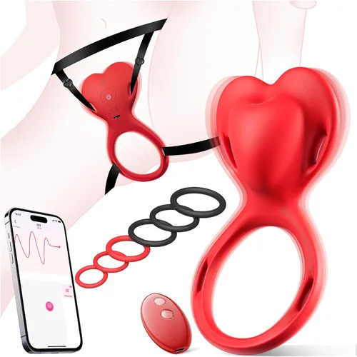 Vista 11 de BIG SHOCKED Juguetes sexuales femeninos vibrador portátil – Realista lamiendo la lengua mujeres parejas juguetes sexuales juguetes sexuales APP