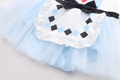 Vista 11 de Dressy Daisy Disfraz de princesa para bebé, disfraz de tutú de tul para cumpleaños, Halloween, traje con diadema