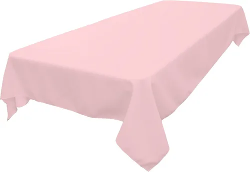 Vista 69 de LA Linen Mantel rectangular lavable de popelín de poliéster, resistente a las manchas y a las arrugas, cubierta de mesa 60x84, mantel de tela