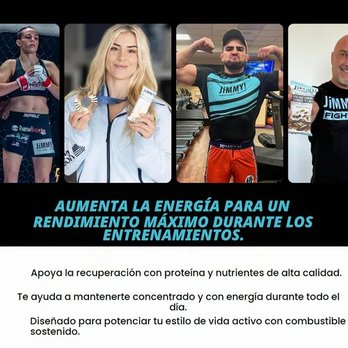Vista 6 de Jimmy! - Barras de proteína de mantequilla de maní y chocolate, 0.65 onzas de proteína, bajas en azúcar, 12