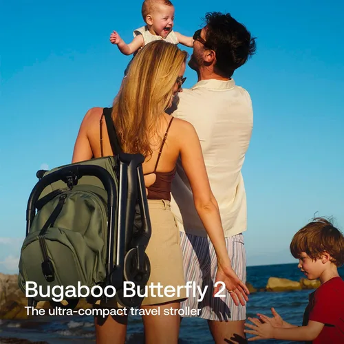 Vista 10 de Bugaboo Butterfly 2 - Cochecito de viaje ultracompacto plegable de un Negro (Heritage Black)