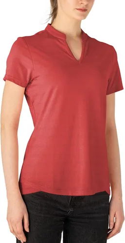 Vista 69 de Gopune Polo de golf con cuello en V para mujer, sin cuello, manga corta, ligera, de secado rápido, camisetas de tenis para correr