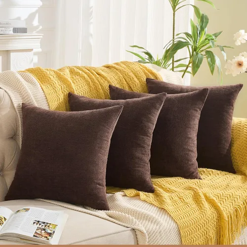 Vista 41 de GAWAMAY - Juego de 2 fundas de almohada decorativas cuadradas de 16 x 16 pulgadas, fundas de almohada de felpilla súper suaves estilo granja