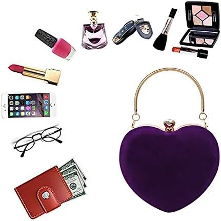 Vista 6 de Sun Kea Bolso de mano con forma de corazón para mujer, bolso de mano elegante, bolso de hombro