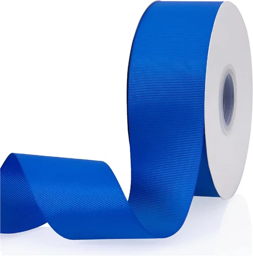 Vista 62 de Cinta de grogrén de doble cara de color liso azul bebé de 1-1/2 pulgadas x 50 yardas para envolver regalos, bodas, fiestas, manualidades, lazos