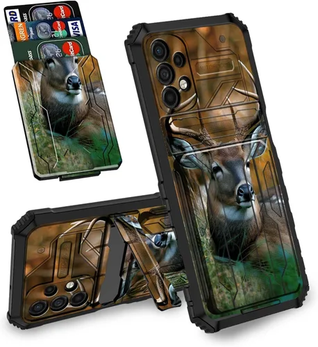 Vista 8 de Funda tipo cartera con versículo bíblico Salmo 46-5 para Samsung Galaxy A16 5G con ranura para tarjeta desmontable para ocultar tarjetas de crédito