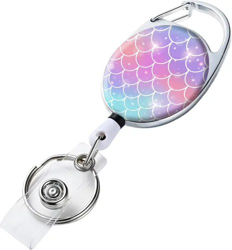 Vista 15 de Portatarrete de Insignia Retráctil con Portarretes Retráctil para Llaves, Lindo Portarrete de Insignia Decorativo para Enfermeras con Clip
