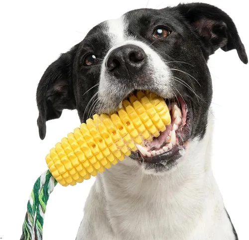 Vista 6 de Carllg Juguetes masticables para perros para masticadores agresivos, juguetes resistentes indestructibles para perros Durable Squeaky Interactive
