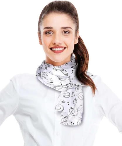 Vista 3 de CBC Crown Bufanda de notas musicales de moda para mujer (varios patrones, colores)