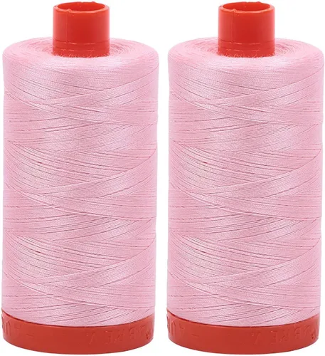 Vista 18 de Aurifil Mako 50wt Hilo 2 Carretes Grandes (Aluminio (2615))