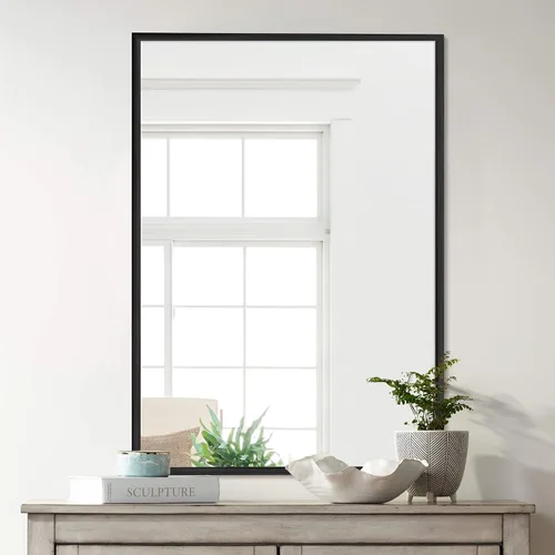 Vista 37 de NicBex Espejo de pared, espejo de aleación de aluminio de 36 x 24 pulgadas, espejo de pared para dormitorio, baño (horizontal/vertical), sala