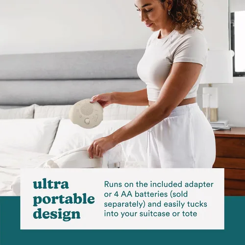 Vista 7 de Homedics Sleep Better - Máquina de sonido portátil, luz nocturna, 12 sonidos relajantes incluyendo ruido blanco, lluvia y tormenta eléctrica, diseño