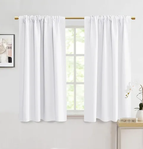Vista 13 de Cortinas opacas de 48 pulgadas de largo, 34 pulgadas de ancho x 48 pulgadas de largo, cortinas opacas cortas con aislamiento térmico para Beige