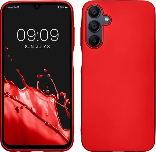 Vista 26 de kwmobile Funda compatible con Samsung Galaxy A12 - Funda protectora de silicona TPU suave y delgada - Azul Báltico