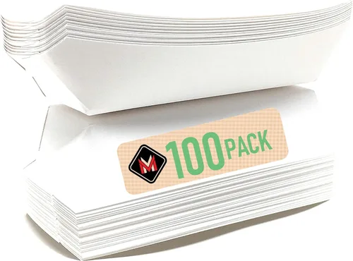 Vista 10 de Mr Miracle Bandeja de papel para perros calientes de 7 pulgadas en papel kraft. Paquete de 25. Desechable, reciclable y totalmente biodegradable.