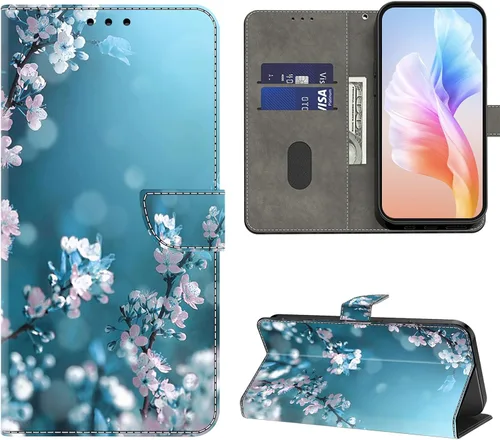 Vista 25 de Funda para Moto G 5G 2022, Moto G 5G 2022, funda protectora de piel sintética con tarjetero para Motorola Moto G 5G 2022 - Rosa azul