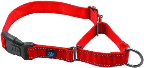 Vista 5 de Max and Neo Collar de nylon Martingale para perros - Donamos a un rescate de perros por cada collar vendido (Pequeño, Azul)