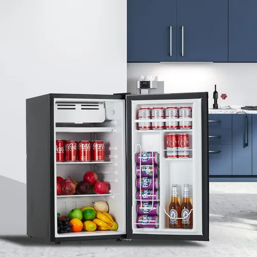 Vista 4 de Garvee Refrigerador compacto de 3.2 pies cúbicos Mini refrigerador de una puerta con funcionamiento silencioso y eficiente energéticamente