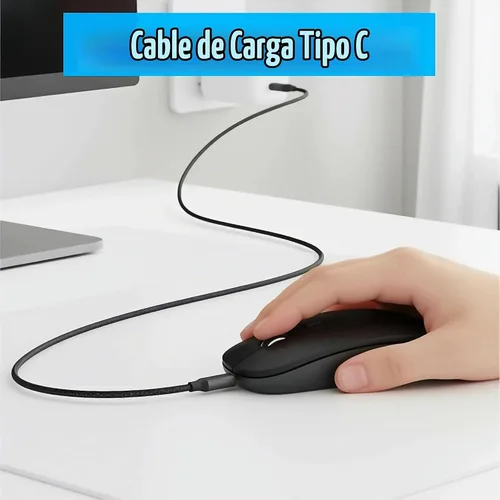 Vista 2 de Ratón inalámbrico portátil para laptop, PC, MacBook, computadora de escritorio, versión 2023 2.4G Ratón óptico/ergonómico para computadora, 6