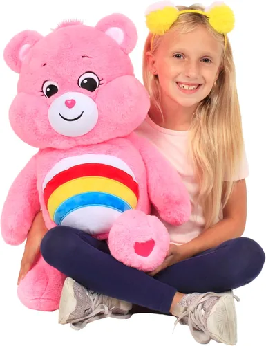 Vista 5 de Care Bears - Peluche gigante de 23.6 in, bonito juguete de peluche coleccionable, oso de peluche gigante, juguetes suaves para niñas y niños