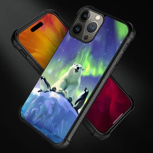 Vista 317 de Funda compatible con iPhone 15, diseño de elefantes africanos, diseño increíble a prueba de golpes, antiarañazos, carcasa trasera de policarbonato