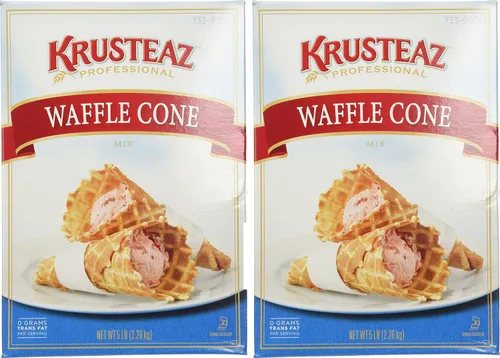 Vista 6 de Krusteaz WAFFLE CONE Mix 5lb (2 bolsas) Calidad Restaurante