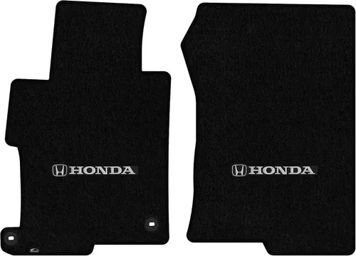 Vista 3 de Lloyd Mats Alfombrillas alfombradas a medida para Honda Accord Sedan 2013-2017 - Honda H y Word Combo Logo (negro, 2 unidades - frentes)
