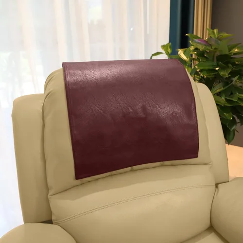 Vista 8 de Funda Antideslizante para Reposacabezas de Fundas de Muebles, Protector de Reposacabezas de Piel Sintética para Silla Reclinable, Funda Protectora