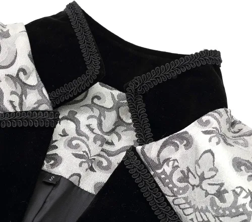 Vista 6 de Chaqueta medieval steampunk para hombre, abrigo gótico victoriano