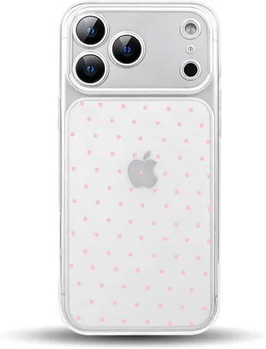 Vista 9 de NITITOP Funda para iPhone 17, diseño de lunares transparentes, color negro