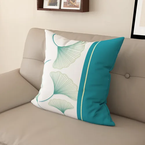Vista 16 de Funda de almohada de mezcla de algodón y lino de estilo nórdico con patrón de hojas de ginkgo, funda de cojín para sofá del hogar, funda de almohada
