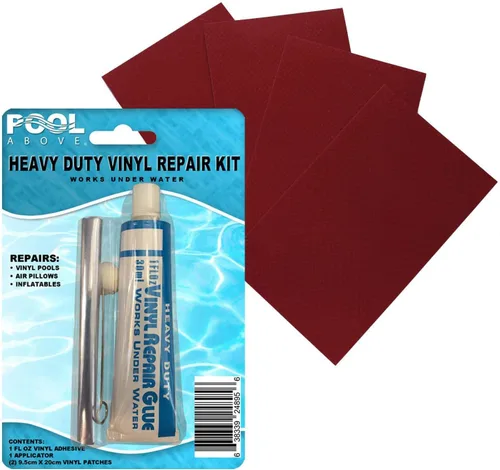Vista 8 de Kit de parches de reparación de vinilo resistente Pegamento adhesivo de cemento de vinilo y parches de colores para inflables, barcos, balsas