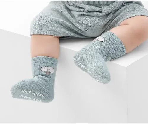Vista 3 de QandSweet - Calcetines de algodón peinado para bebés recién nacidos y niños pequeños