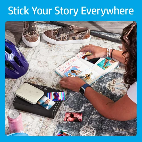 Vista 8 de HP Sprocket Select - Impresora fotográfica instantánea portátil para dispositivos Android e iOS (Eclipse) Paquete de papel Zink