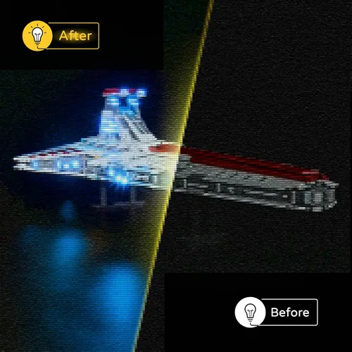 Vista 6 de YEABRICKS Luz LED para Lego-75367 Star Wars Venator-Class Republic Attack Cruiser Modelo de bloques de construcción (juego de Lego no incluido)