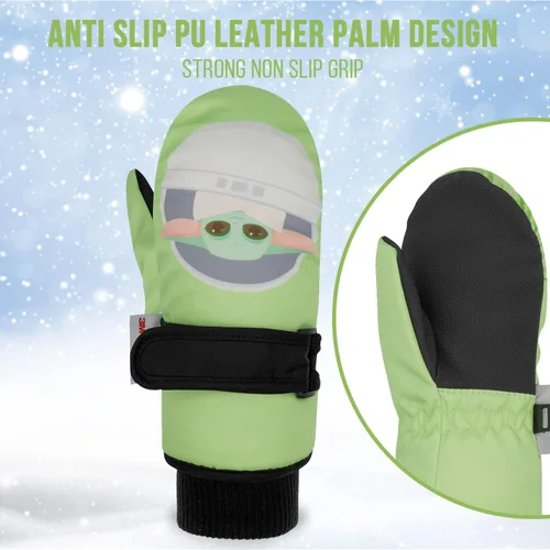 Vista 3 de Disney Guantes de Mickey Mouse para niños de 2 a 4 años guantes impermeables para niños pequeños guantes de nieve de Mickey para niños guantes