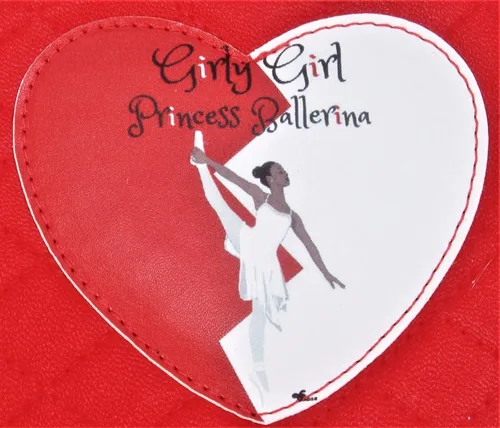 Vista 4 de Girly Girl Princess Ballerina - Belleza afroamericana - Caja de joyería musical rojoblanco