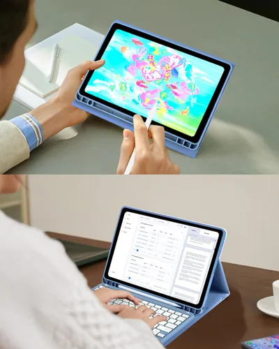 Vista 9 de MePadKey Funda con teclado táctil para Samsung Galaxy Tab A11 Plus/A9 Plus
