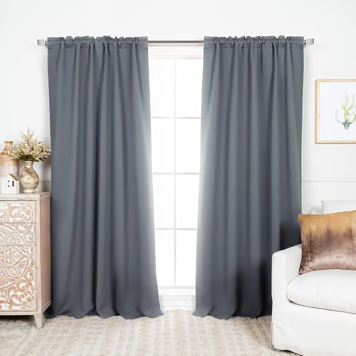Vista 24 de Best Home Fashion Paneles de cortinas opacas de alta calidad, con aislamiento térmico sólido, cortinas opacas para tratamiento de ventanas