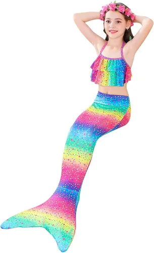 Vista 3 de Kokowaii - Sofisticado traje de baño con cola de sirena para niñas