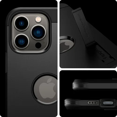 Vista 8 de Spigen Tough Armor [tecnología de protección extrema] diseñada para iPhone 13 Pro Max Case (2021) - Negro