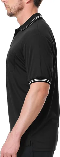 Vista 3 de TopTie Camiseta de árbitro de béisbol y softbol de manga corta Negro