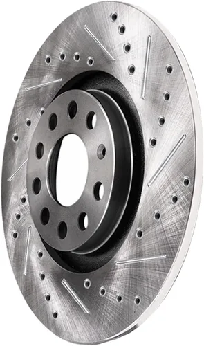 Vista 152 de Detroit Axle - Rotores de freno delanteros perforados y ranurados + repuesto de pinza de freno lateral del conductor para Honda Odyssey Acura MDX