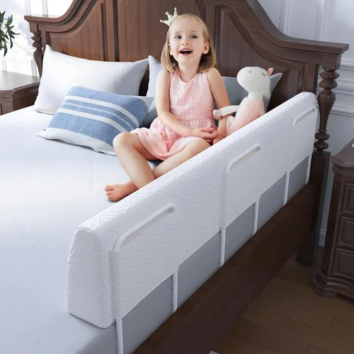 Vista 8 de FigTime Protector de cama para niños pequeños, riel de cama de espuma para niños pequeños, protector de riel de cama para niños pequeños, riel